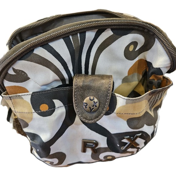 NWT Roxy Long Way Home Rolling Duffle – Boho Earth‑Tone Floral Y2K Surf Travel - Picture 9 of 16